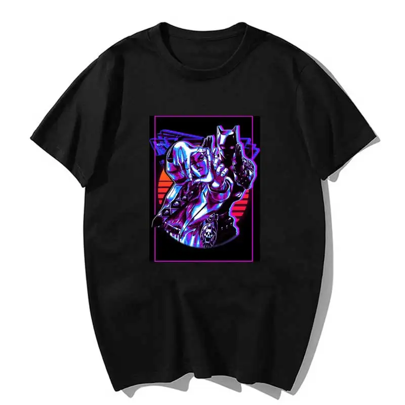 

Jojos Bizarre Adventure T-Shirt T Shirt Men Kawaii Summer Tops Cartoon Karate Graphic Tees Tee Shirt Unisex Harajuku Shirt Male