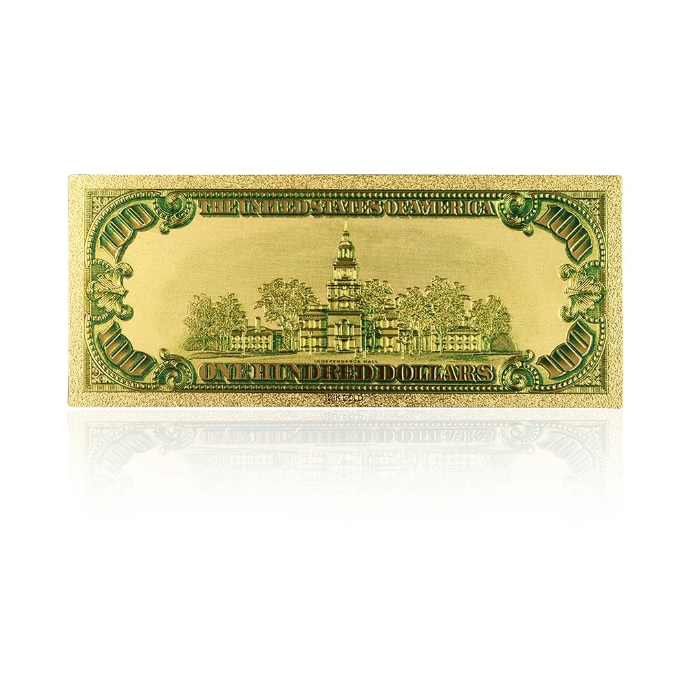 10 шт./лот 1928 год яркие золотые банкноты креативные 100 доллар искусственные деньги