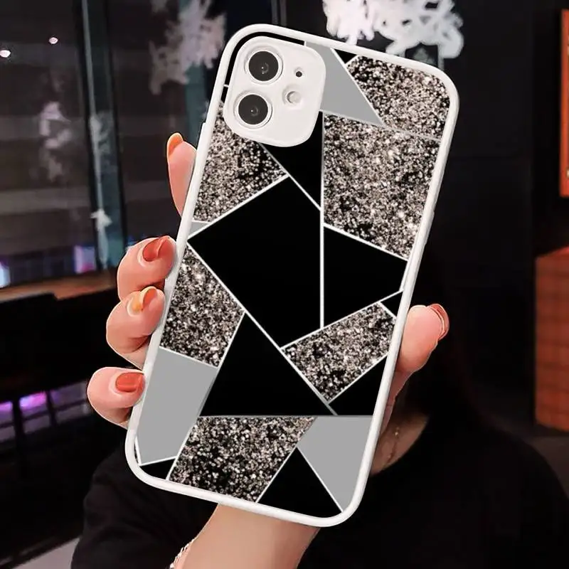 

Marbled pattern Phone Case matte transparent For iphone 7 8 11 12 plus mini x xs xr pro max cover