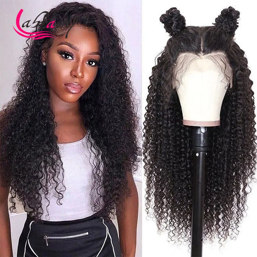 13X6 Lace Frontal Human Hair Wigs  Curly 28 30 Inch Glueless Body Wave HD Transparent Lace Front Wig Pre Plucked Wigs Kinky