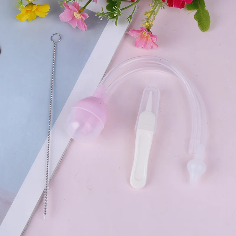 

3pcs/set Baby Safety Nose Cleaner Kids Vacuum Suction Nasal Aspirator Set Infants Flu Protections Accessories