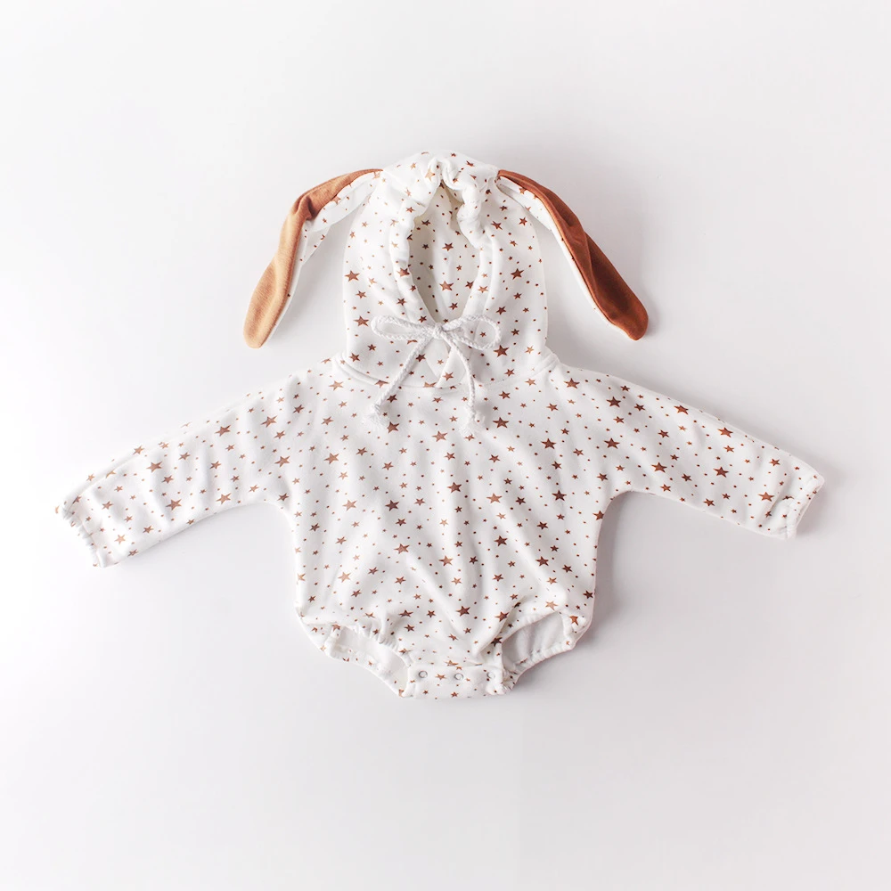 Koodykids/Боди для маленьких девочек сезон осень-зима бархатные теплые комбинезоны с