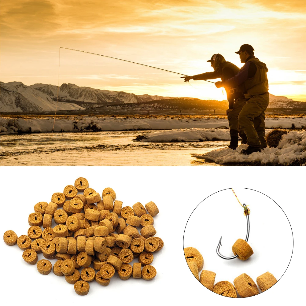 

100pcs Dissolvable Hanging Particle Fishing Lure Hollow Atomizable Carp Crucian Carp Fishing Red Worm Bait Fishing Tackle
