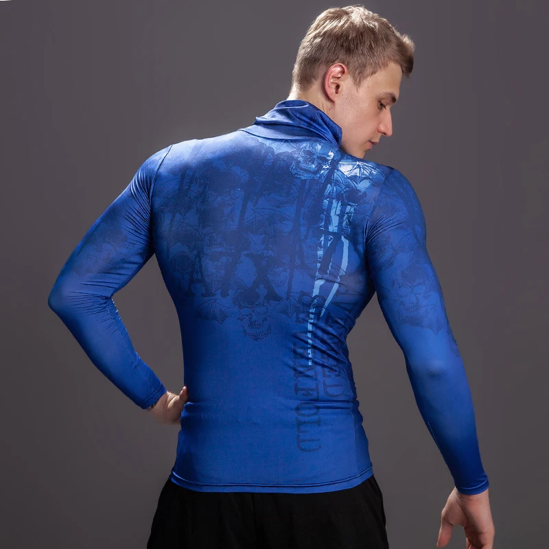 Новая быстросохнущая футболка для бега компрессионный Топ с длинным рукавом