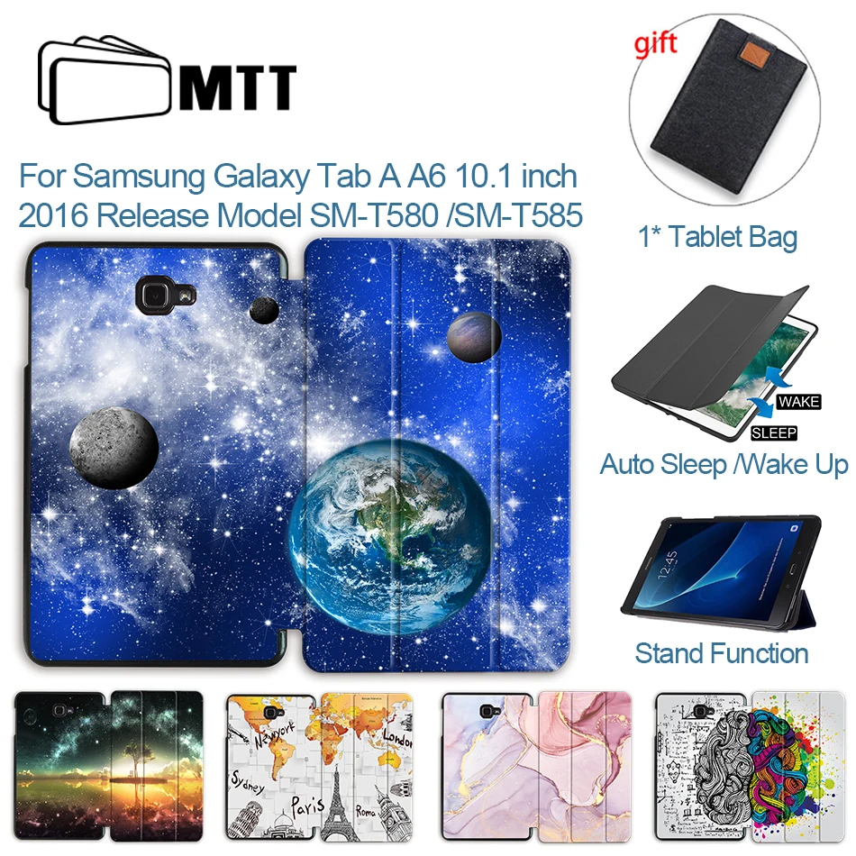 Чехол для планшета MTT Samsung Galaxy Tab A A6 10 1 дюймов SM T580 T585 тонкий трехслойный флип чехол