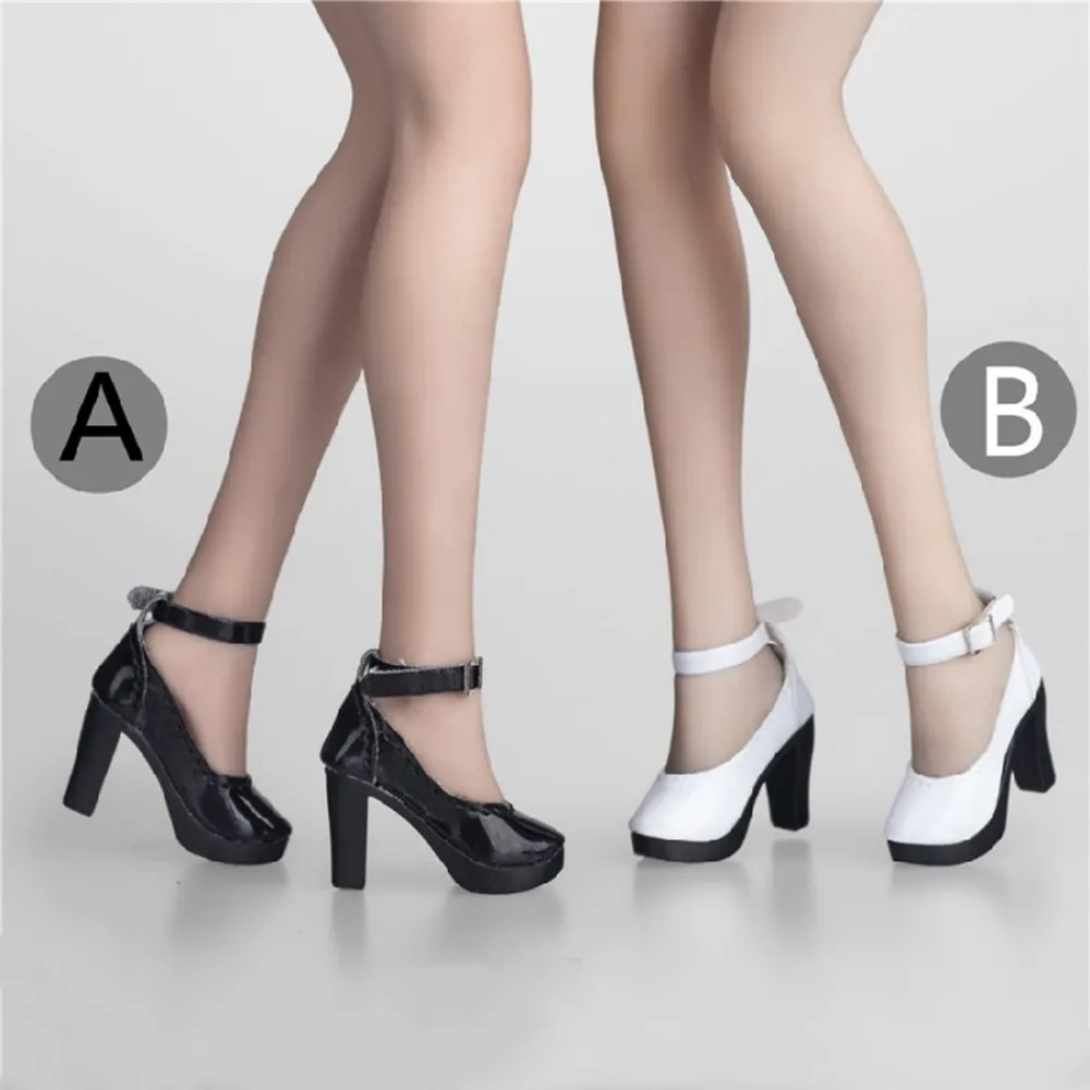 

Кукла Tbleague Jiaou, масштаб 1/6, женская обувь на высоком каблуке, белая/черная модель для 12-дюймовой экшн-фигурки, аксессуары «сделай сам»