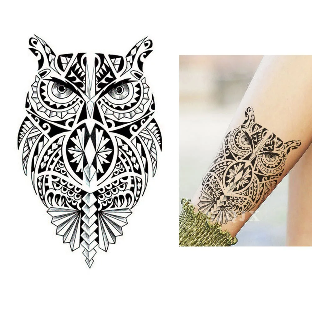 Маленькая временная татуировка на руку наклейки цвета цветка дракона черные