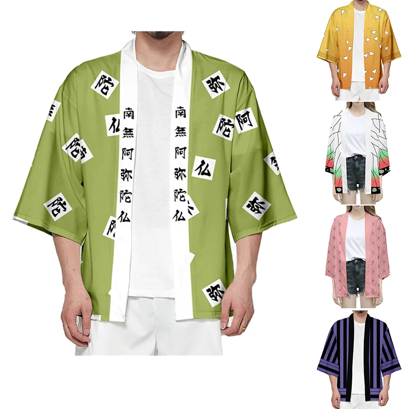 

China Embroidery #20 Kochou Shinobu Agatsuma Zenitsu Kamado Tanjirou Tomioka Giyuu Urokodaki Sakonji Cloak Haori Cosplay Demon