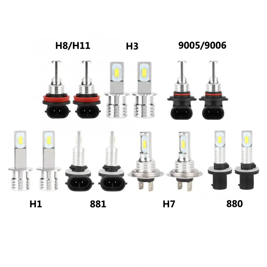 Автомобисветодиодный лампа для противотуманных фар 80 Вт 3200лм 3000 К 3570 CSP-чипы