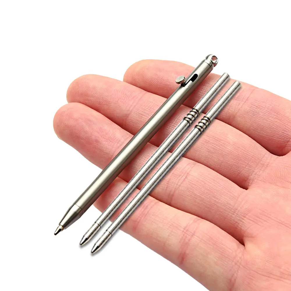 

3 PCS Outdoor Portable Mini Pen Keychain Pen Outdoor Camping Hiking Tool Equipment Pen Portable Mini Titanium Pen Outdoor Tool