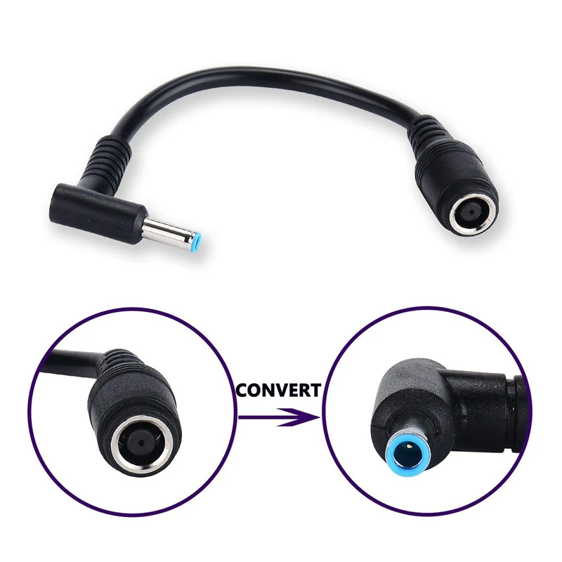 Фото Adapter Power Supply 7.4x5.0mm to 4.5x3.0mm Tip Connector Converter for HP Stream Spectre Pavilion Envy Elitebook Split Chromebo Adapter Power Supply 7.4x5.0mm to 4.5x3.0mm Tip Connector Converter for HP Stream Spectre Pavilion Envy Elitebook Split Chromebo
