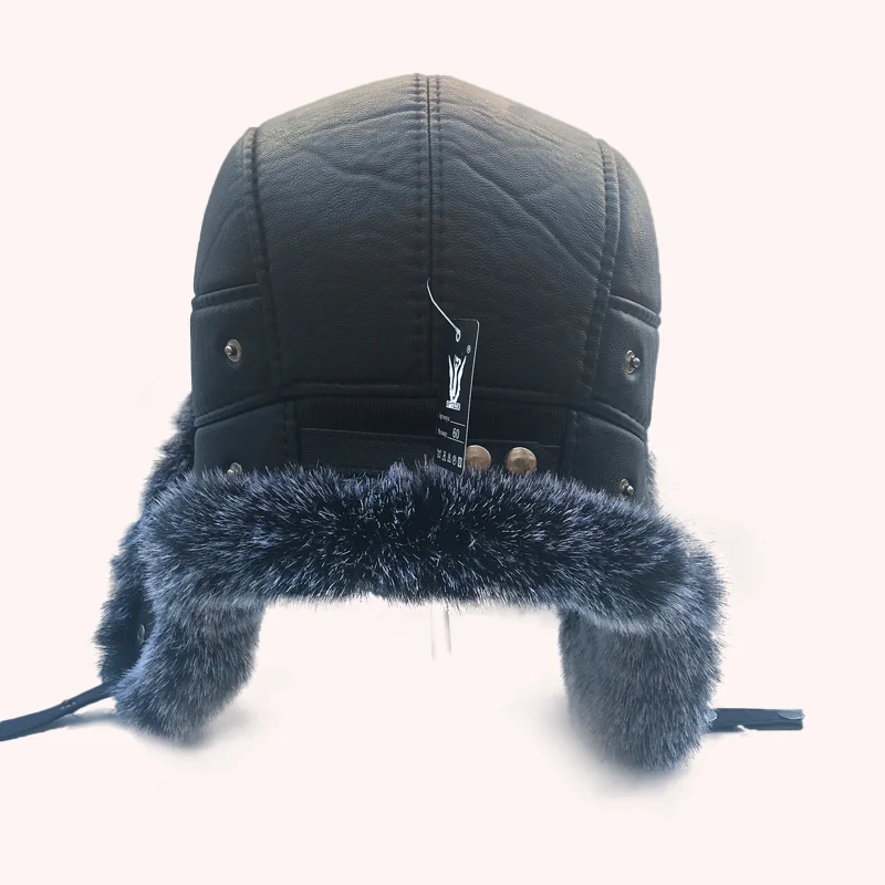 Шапка ушанка прочная зимняя куртка-бомбер снежная шапка из искусственной кожи