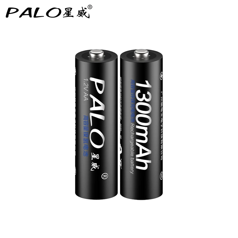 PALO оригинал 2 шт. 1 в Ni MH AA 2A 1300 мАч аккумулятор аккумуляторы предварительно