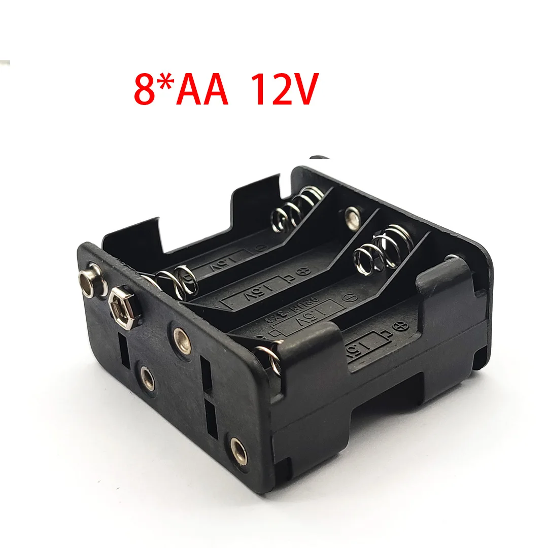 8AA 12 в батарейный отсек с зажимом для хранения, чехол для батарей 8 * AA, с защелкивающимся разъемом 9 в