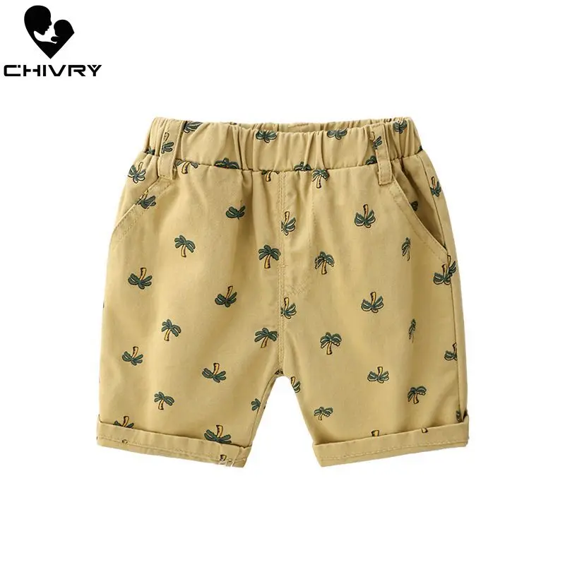 Новинка 2019 летние модные пляжные шорты для мальчиков эластичные со средней