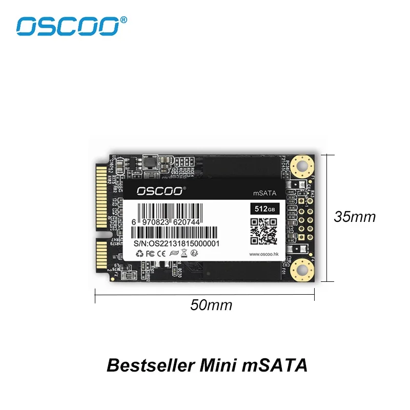 

OSCOO 1TB mSATA SSD 64GB 128gb 256gb 500gb 512gb Internal Solid State Drive HD Disk for NoteBook/UltraBook/Laptops