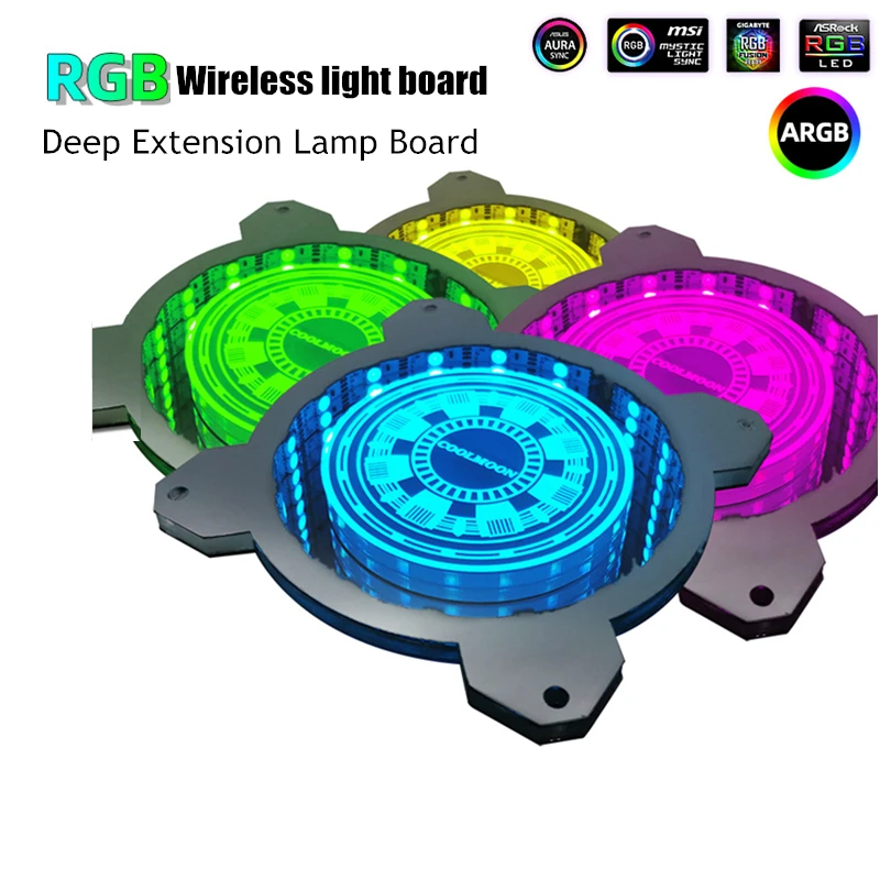 COOLMOON чехол для компьютера RGB украшение светодиодный Srip/панель блока
