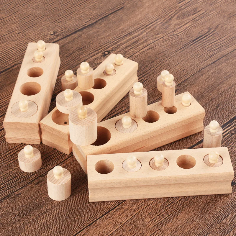 

Wooden Toys Montessori Educational Cylinder Socket Colorful Blocks Toy Baby Development Practice and Senses Russian warehouse