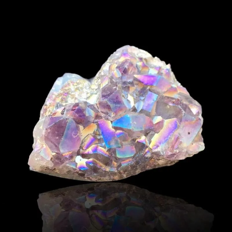 Очаровательный Радужный Ангел Aura сумасшедшие кластеры аметиста натуральные