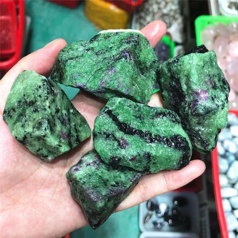 

Кристаллы грубые целебные камни натуральный рубин Zoisite необработанный драгоценный камень для украшения дома