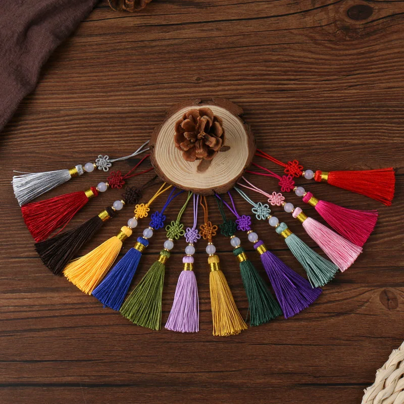 New Fashion Creativity DIY Jewelry Accessories Chinese Knot Tassel Car Bag Pendant Multicolor Handmade Trendy Gifts Wholesale