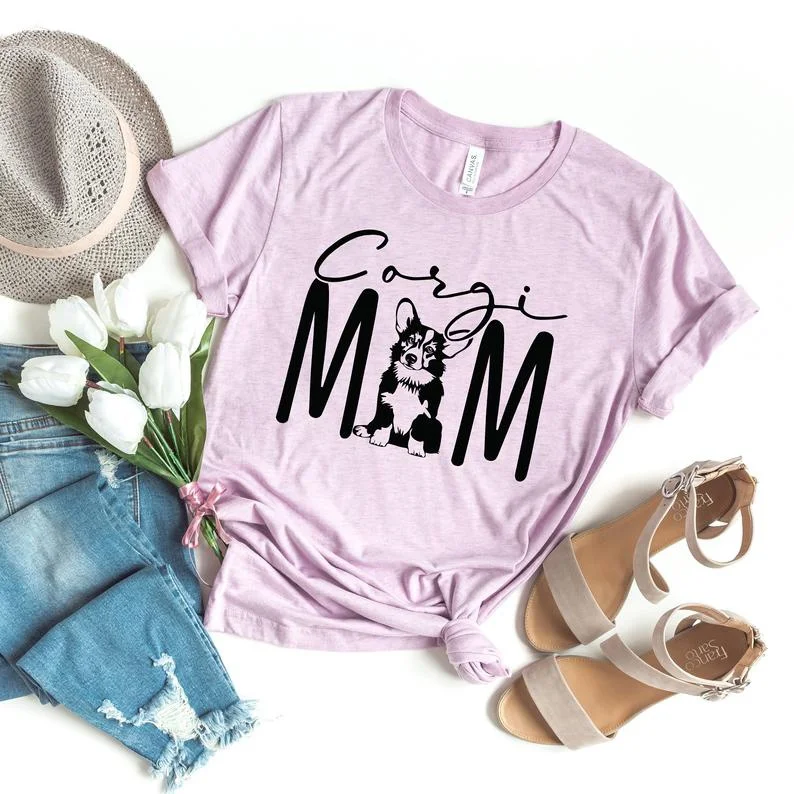 

Goth Corgi Gifts Mom - Dog Mom -Fur Mama -Rescue Mom Dog Lover Gift - Gifts for Mom -Gift for Her - Unisex Graphic Tee