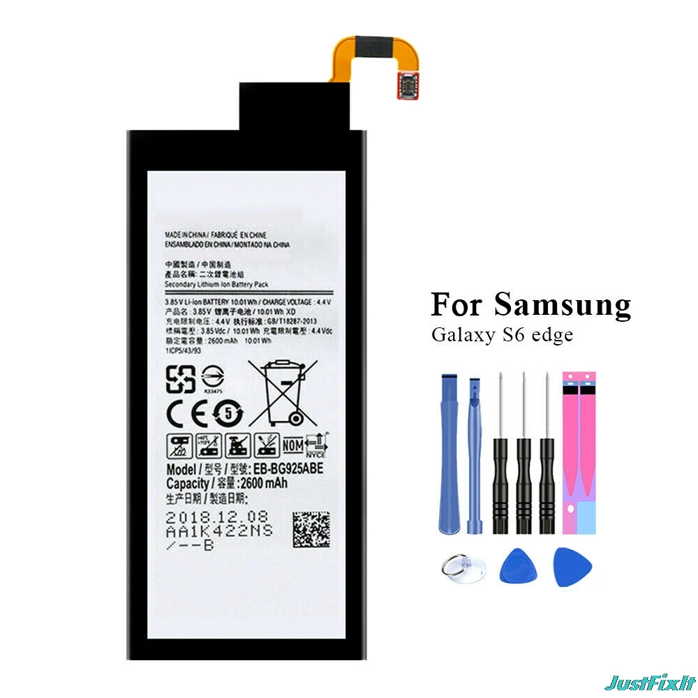 Оригинальный сменный аккумулятор для samsung GALAXY S6/S6 Edge/S6 Edge Plus/S7/S7 Edge/S8/S8 +/S9 G920 G925 G930