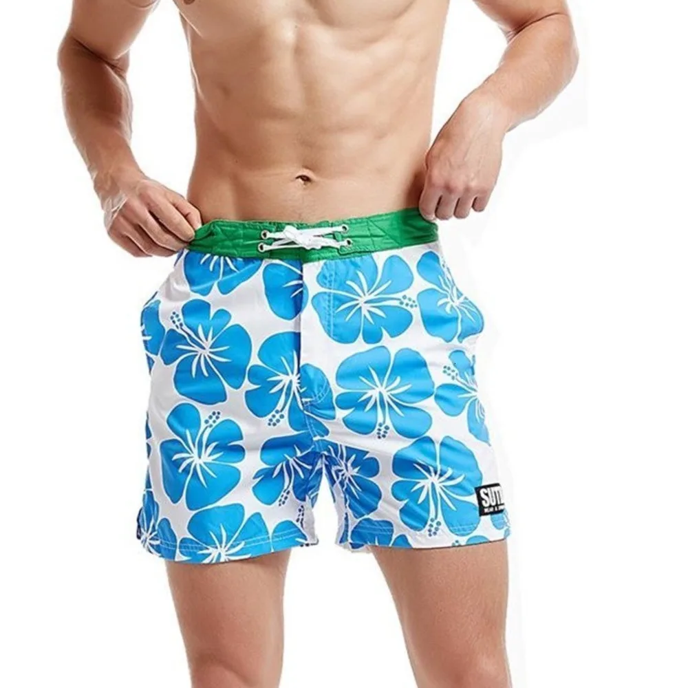 

Summer Swimming Shorts Men Swimwear Flower Print Swim Trunks Beach Shorts Quick Dry Swimsuit Surf Bathing Suit Sunga Masculina