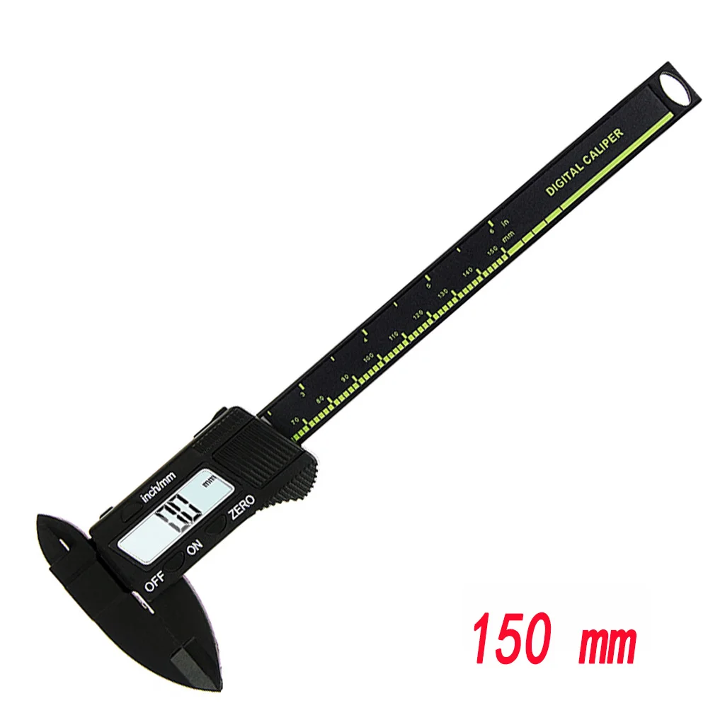 150mm plastic Vastar 150 мм 100 мм 6 дюймов электронный цифровой штангенциркуль из углеродного волокна штангенциркуль Калибр микрометр измерительный инструмент цифровая линейка - Цвет: 150mm plastic
