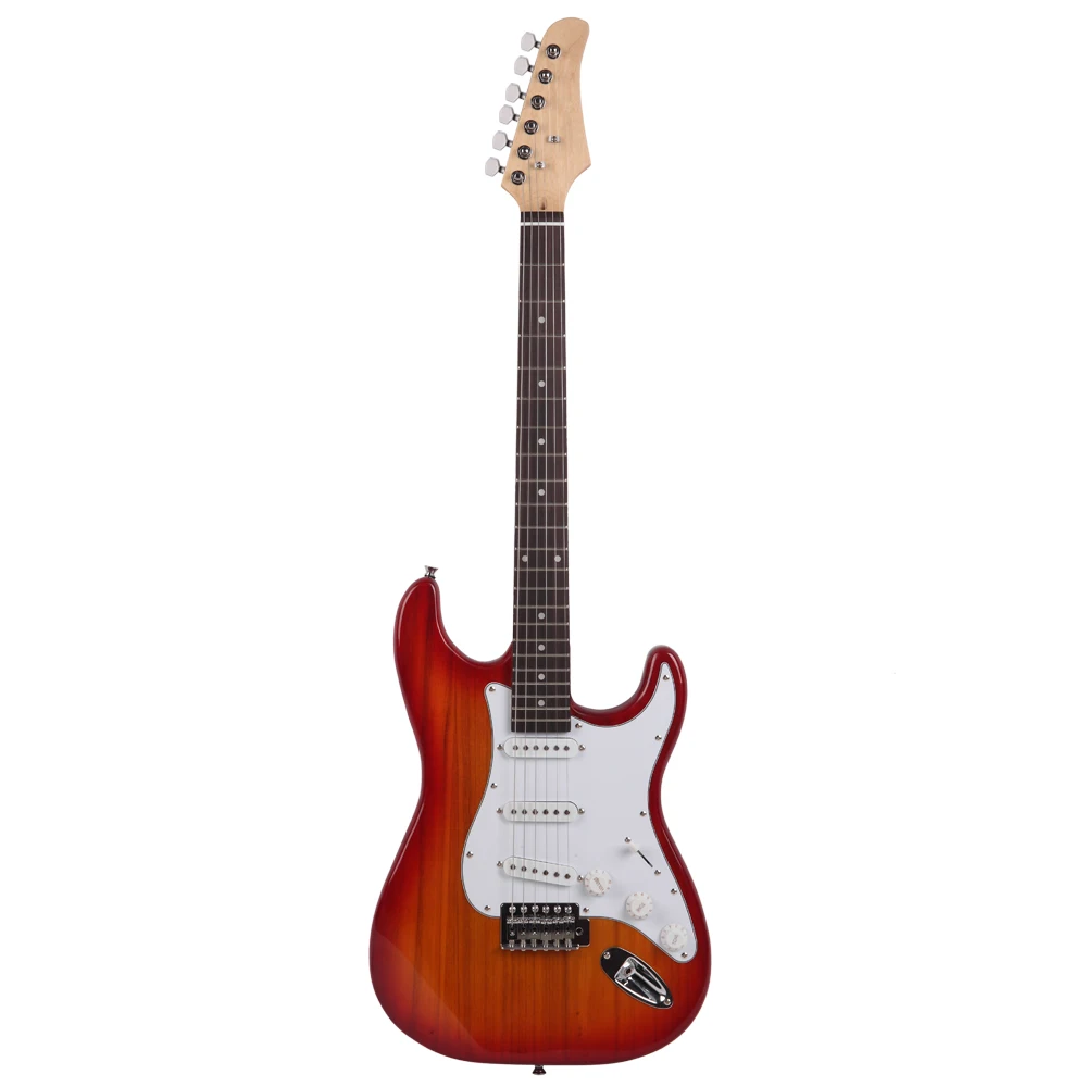 

Hot Rosewood Fingerboard Electric Guitar Sunset Red MVI-ing