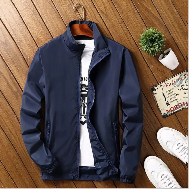 

Весна-Осень 2020, повседневная куртка-бомбер, пальто на молнии, мужская одежда