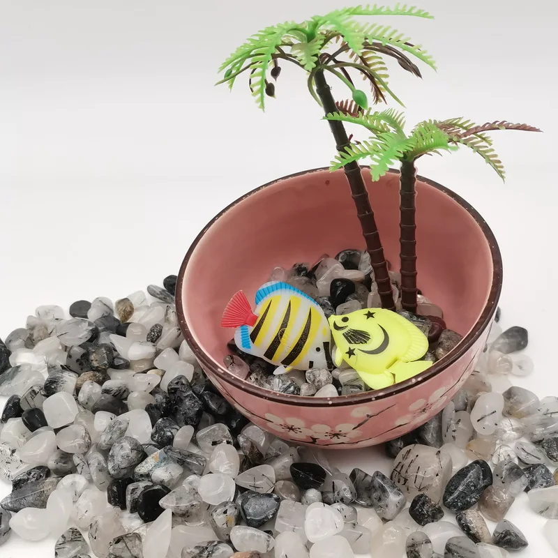 500 г кварцевый камень камни для камней барабанные минералы аквариума украшение