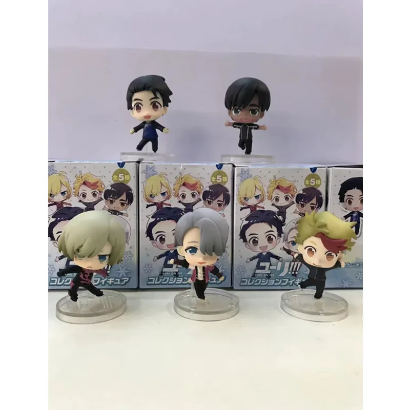 

5Pcs/Set Aniem Yuri!!! On Ice Figurine 8cm Yuri Katsuki Victor Nikiforov Plisetsky Action Model Toy Gifts Kawaii Desktop Pop