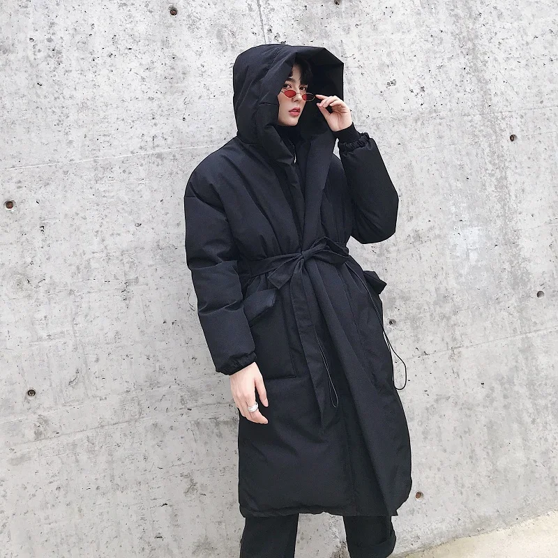 Мужская Зимняя Толстая длинная Повседневная хлопковая стеганая куртка с