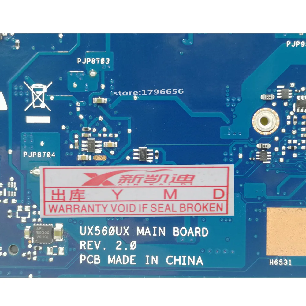 

UX560UQ mainboard For Asus UX560U UX560UQK UX560UQ UX560UX Q524U Q524UQ Q524UX laptop motherboard I7-6500CPU 8G RAM GT940M/2GB