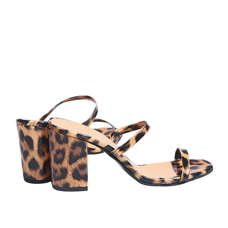 

Shoes Square heel Slippers Casual Slides Platform Med Low Slipers Women Block Luxury Soft 2021 Concise Fashion PU Hoof Heels Bas