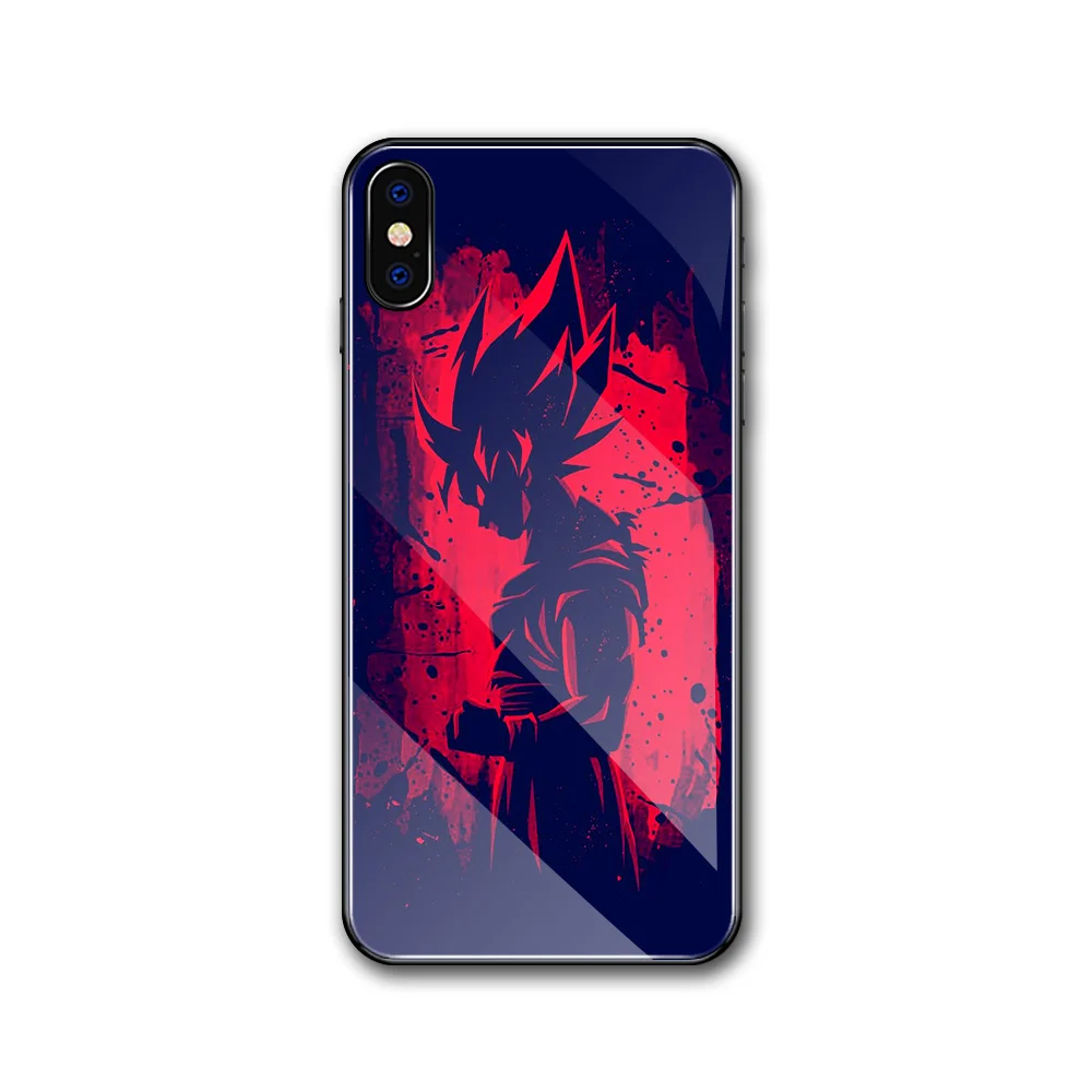 02197 Чехол Finder для iphone XS чехол Dragon Ball Супер Saiyan чехол из закаленного стекла для iphone 6 6S 7 8 plus X XR XS MAX 11 pro max - Цвет: 02197