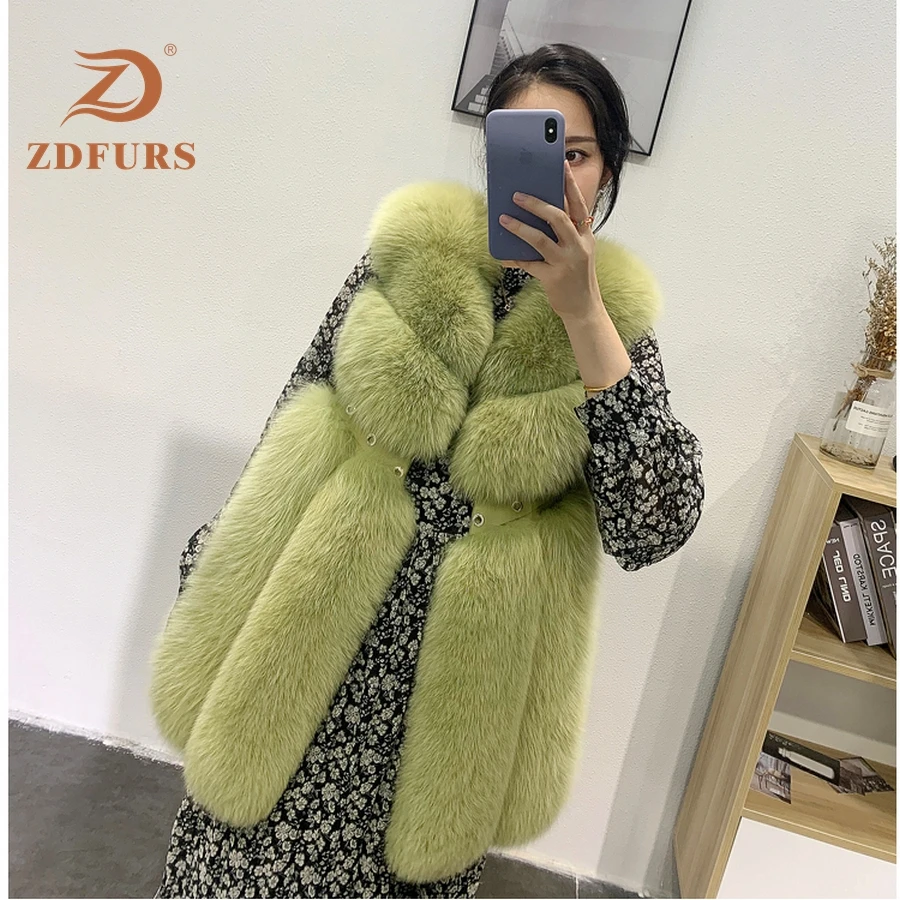 ZDFURS * Новое поступление Бесплатная Доставка женская зимняя шуба из натурального