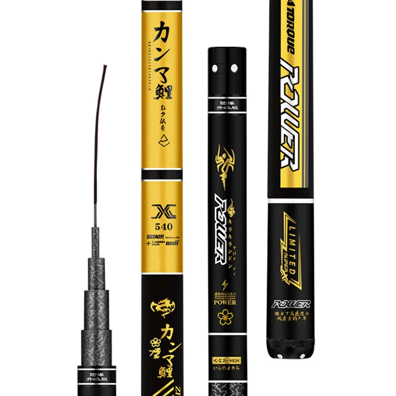 

Superhard Carbon Fiber Exquisite Painting High Quality Hand Fishing Pole 3.6M-10M Super Light Stream Rod Telescopic Fishing Rod