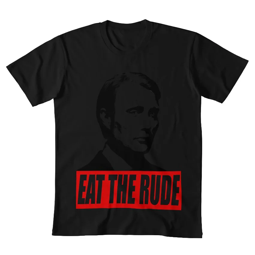 EAT THE RUDE Hannibal футболка hannibal lecter nbc hannigram mads mikkelsen hugh dancy hannibal|Мужские футболки| |