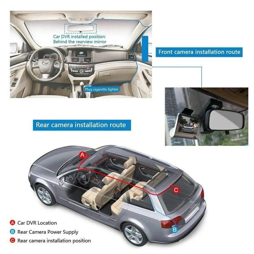 Dash Cam Видеорегистраторы для автомобилей Камера Full HD 1080P-драйв видео Регистраторы