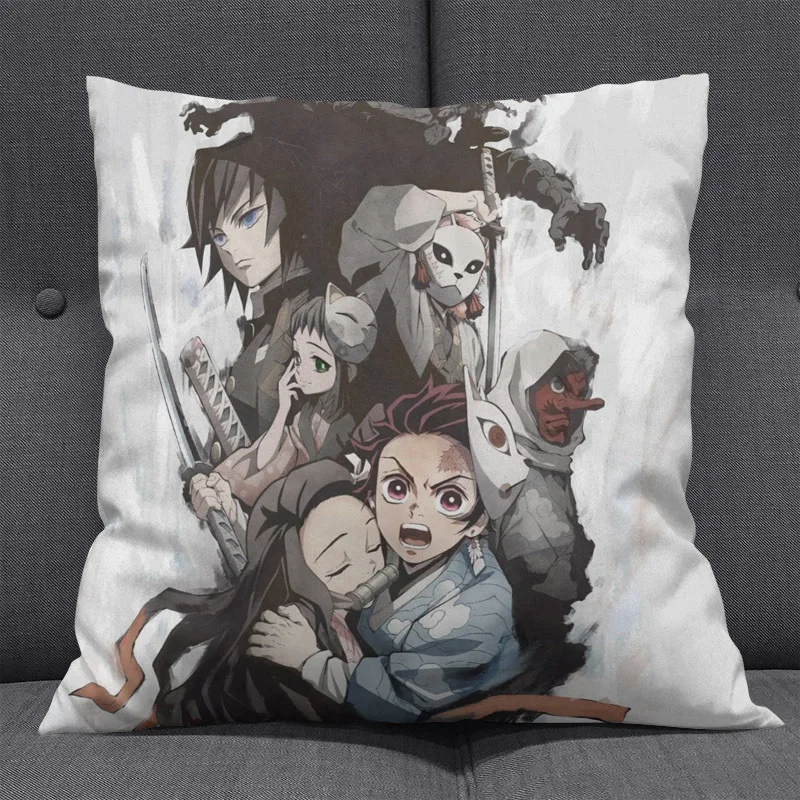 Диванная подушка с дьявольским лезвием аниме вторичный элемент каштановый