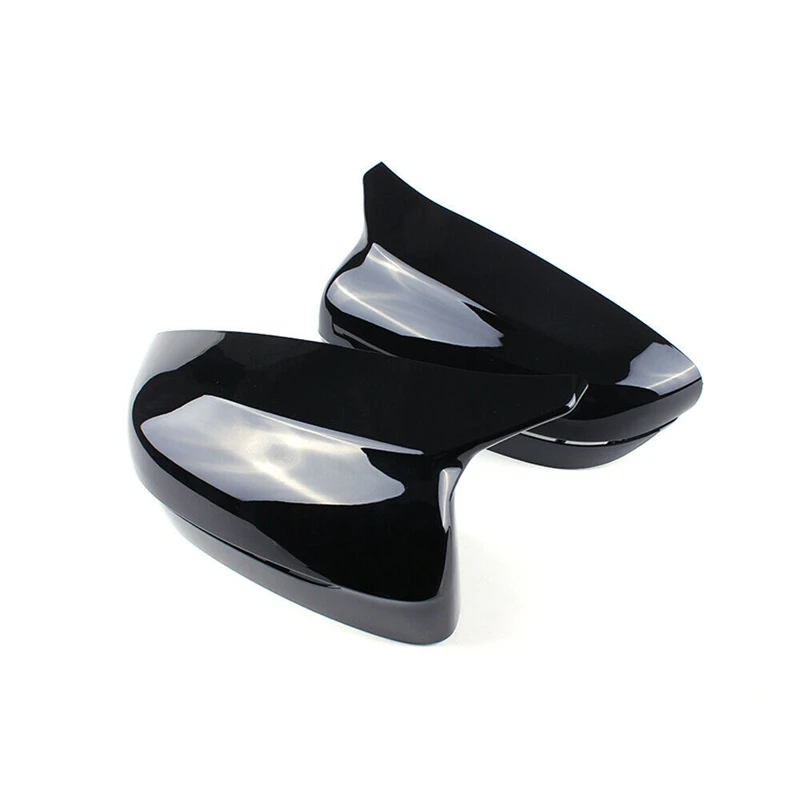 2 шт. автомобильные яркие черные боковые крышка зеркала заднего вида Замена для BMW