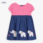 Little mavenдля маленьких девочек, комплект летней одежды для семьи, Одежда для новорожденных девочек платья животного 