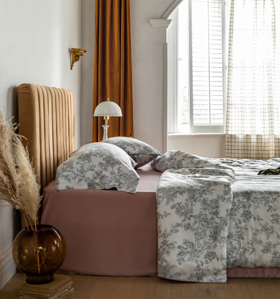 vender Flor Pastoral Do Vintage Conjunto De Cama Menina, Elegante Americano Rústico Completa Rainha Rei Casa Têxtil Folha Fronha Colcha Capa