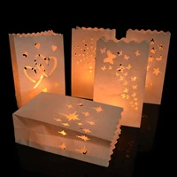 5pcs new tea light holder luminaria paper lantern candle bag for wedding anniversary party decor festival valentines day gifts