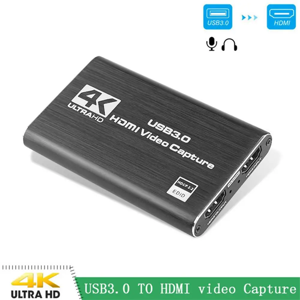 

4K Game Video Capture Card USB3.0 1080P Grabber Dongle HDMI-compatible capture card for OBS Capturing Game Capture Card Live