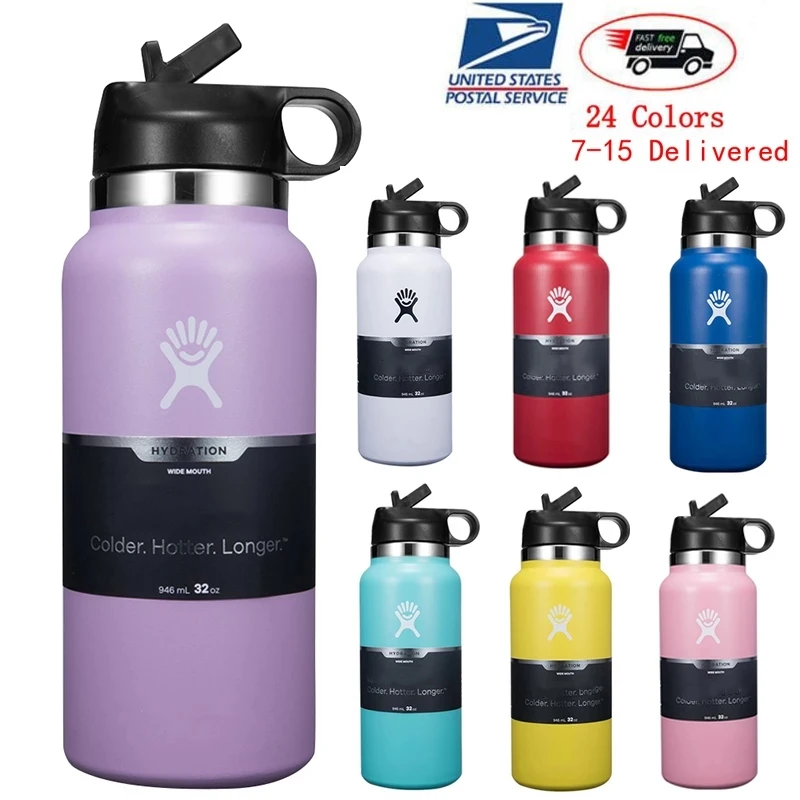 

Hydroflask bottle 32oz / 40oz double wall glass vacuum stainless steel water bottle and new thermos, sports bottle