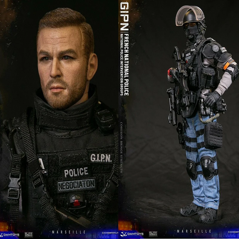 

Полный набор 1/6 DAMTOYS 78076 французский национальной полиции GIPN в Марселе 12 "цифра куклы для сбора в наличии