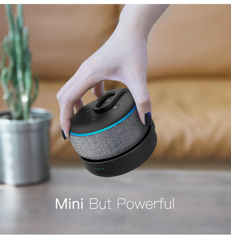 GGMM Echo Dot зарядная станция портативная батарея база для 3nd Поколения Портативный 20 Вт 360 градусов Улучшенный звук(точка не входит в комплект